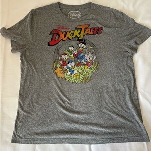 Disney Duck Tales Print Gray T shirt w/Short Sleeves Adult Size X LARGE - Unisex